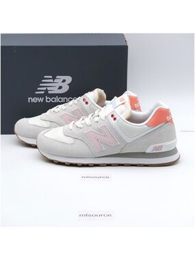 NEW Women's New Balance 574 Suede Sneakers WL574IPK Reflection/Rose